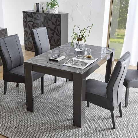 Plus Prisma Gloss Grey Ausziehbarer Esstisch 90x137-185cm Aktion
