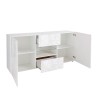 Sideboard 2 Türen 2 Schubladen 181 cm Design Hochglanz Weiß Prisma Wh M Katalog