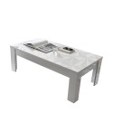 Weißer Hochglanz-Couchtisch 65x122cm Reef Prisma Lagerbestand