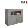 Moderne Wohnzimmerschrank Kommode 2 Türen Betonoptik grau Minus Ct Urbino Verkauf