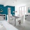 Moderner Ausziehtisch 90x137-185cm in Betonoptik Fold Urbino Auswahl