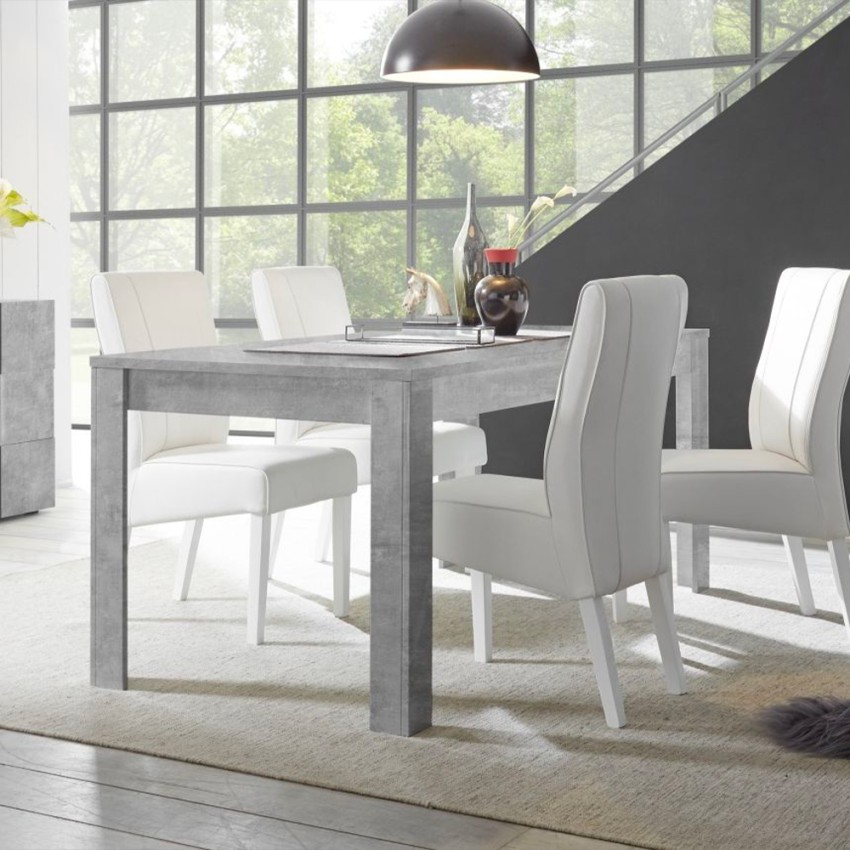 Moderner ausziehbarer Esstisch 180x90cm in Betonoptik Icaro Urbino Aktion Moderner ausziehbarer Esstisch 180x90cm in Betonoptik Icaro Urbino Aktion