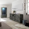 Moderne schwarze Anrichte Urbino Ox L mit 2 Türen und 2 Schubladen für das Wohnzimmer Sales