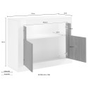 Sideboard wohnzimmer 110cm modern beton schwarz oxid 2 türen Minus CX Rabatte