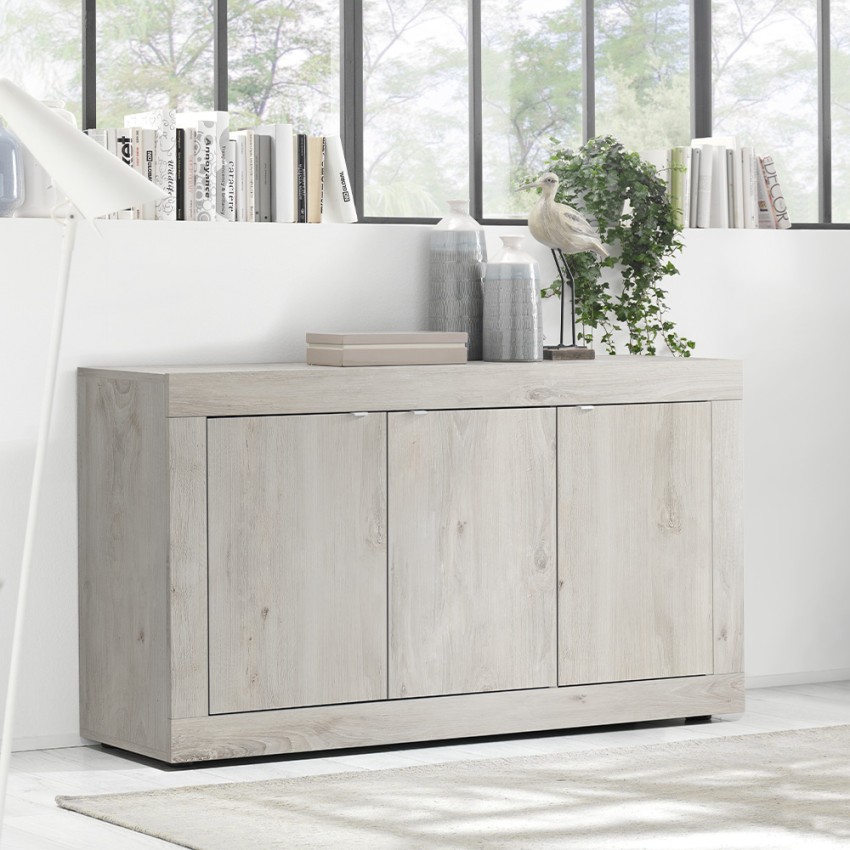 Modis Pc Basic - Moderne Anrichte mit 3 Türen aus Holz, 160 cm Aktion Modis Pc Basic - Moderne Anrichte mit 3 Türen aus Holz, 160 cm Aktion