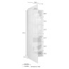 Moderne Wohnzimmer-Vitrine in Betonoptik mit 1 Glastür Bee Ct Dama Katalog