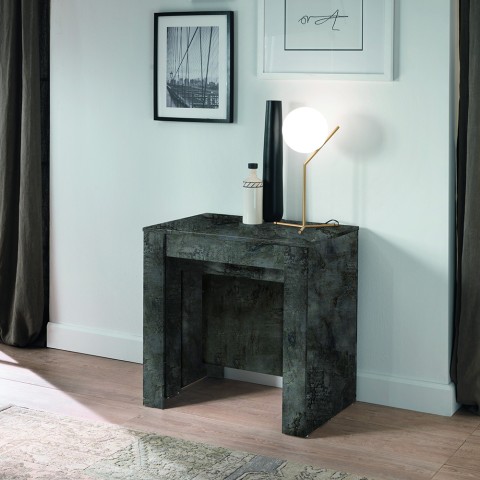 Schwarzer ausziehbarer Esstisch Wing, modern, 54-252 cm Aktion