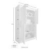 Sideboard Anrichte Wohnzimmer Küche 4 Türen Hochglanz Weiß Novia Wh Basic Sales