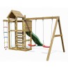 Kinderspielplatz Garten mit Rutsche, Klettergerüst, Spielhaus und Schaukeln Mixter Rabatte