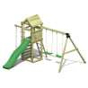 Klettergerüst Garten Kinder mit Seil, Rutsche und Schaukeln Gaia Angebot
