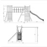 Kinderspielplatz Garten Rutsche Klettergerüst Exposure Maxi Funny Eigenschaften