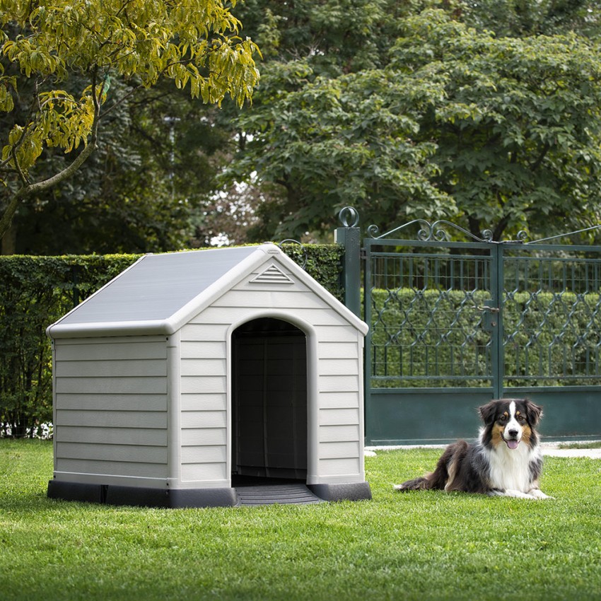 Curver K245541 Keter Hundehütte für mittelgroße bis große Hunde 99x99x95 Aktion Curver K245541 Keter Hundehütte für mittelgroße bis große Hunde 99x99x95 Aktion