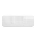 TV-Schrank Design Hochglanz Weiß 1 Tür 2 Schubladen Jupiter WH T1 Angebot