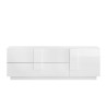 TV-Schrank Design Hochglanz Weiß 1 Tür 2 Schubladen Jupiter WH T1 Angebot