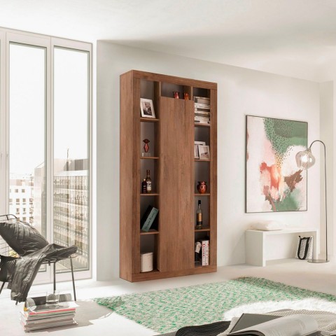 Moderne Wohnzimmerbibliothek aus Holz mit Jote MR Tür und einer Höhe von 217 cm. Aktion