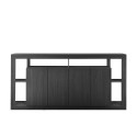 Moderne Design-Kommode, schwarz, Holz, 4 Türen, 210 cm, Radis NR Angebot