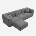 Modulares 3-Sitzer-Sofa aus Stoff in modernem Stil mit Hocker Jantra 