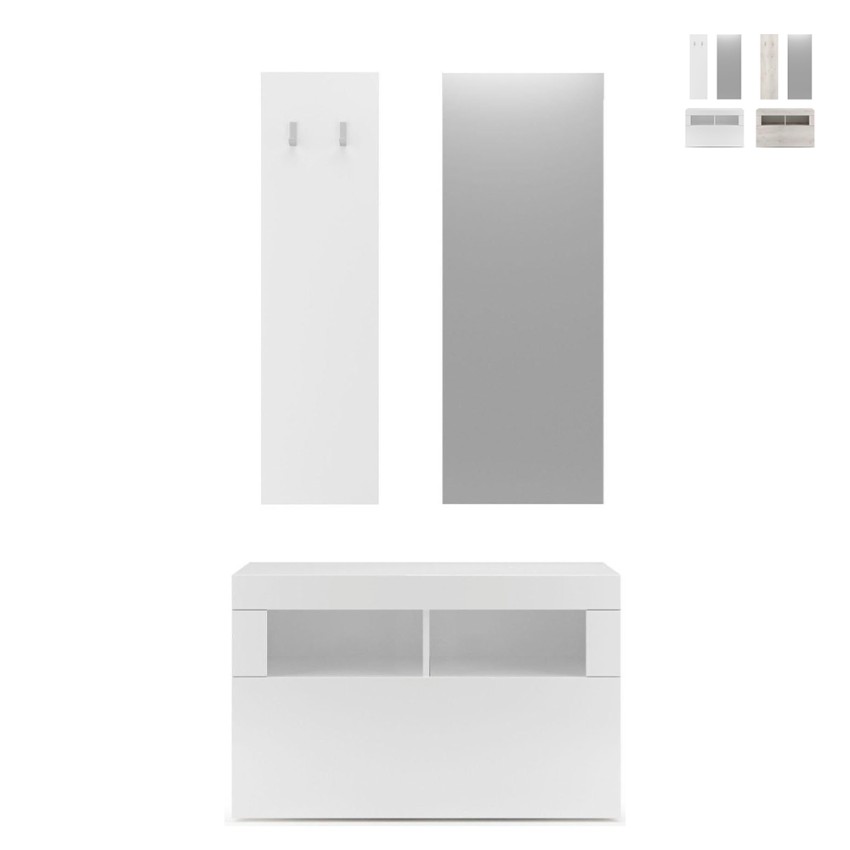 Garderoben-Set mit Spiegel, Schuhregal und Schrank für den Eingangsbereich Basic Triangle Aktion Garderoben-Set mit Spiegel, Schuhregal und Schrank für den Eingangsbereich Basic Triangle Aktion