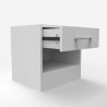 Moderne weiße Kommode Nachttisch mit 1 Schublade für Schlafzimmer oder Kinderzimmer Selina Sales