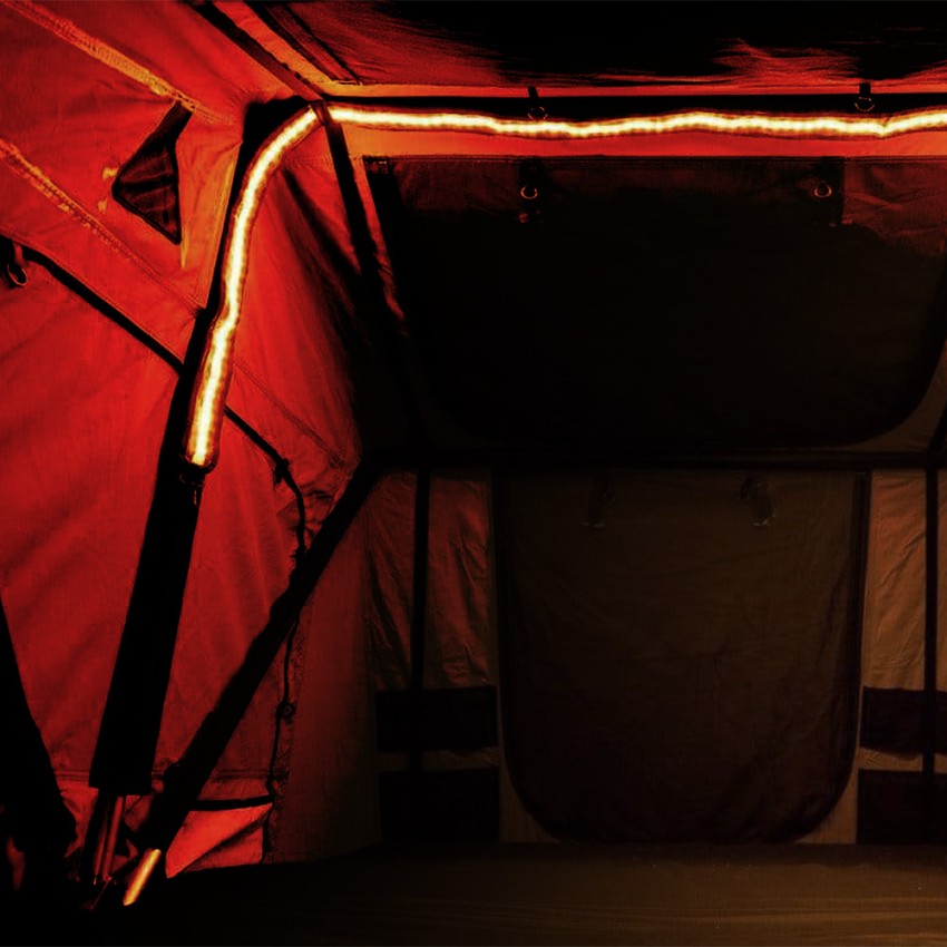 PO-L LED-Streifen USB-Campinglicht für Zelt, Dach und Auto mit Tasche