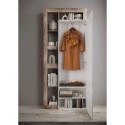 Moderne Garderobe-Garderobenschrank mit Spiegeltür und Kleiderstange für deinen Eingangsbereich - Mitral 