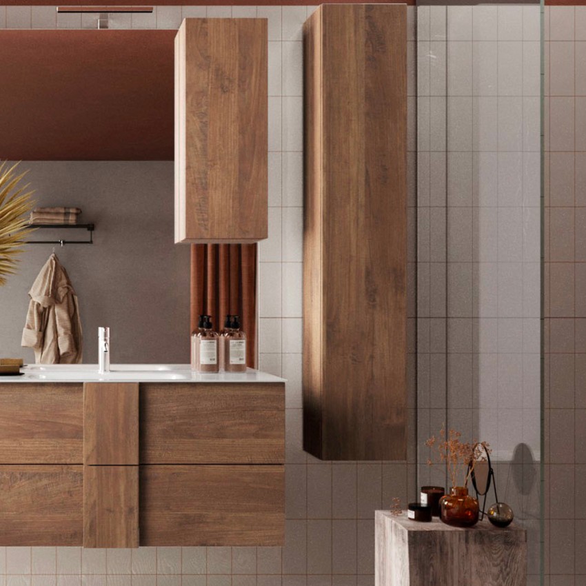 Moderne hängende Bad-Hochschrank aus Holz mit 1 Tür Jaya Aktion Moderne hängende Bad-Hochschrank aus Holz mit 1 Tür Jaya Aktion