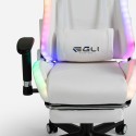 Ergonomischer Gamingstuhl mit Fußstütze Sessel Bürostuhl LED RGB Pixy Comfort Modell