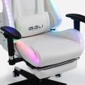 Ergonomischer Gamingstuhl mit Fußstütze Sessel Bürostuhl LED RGB Pixy Comfort Maße