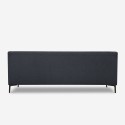 Bequemes 3-Sitzer Design Stoff Sofa, 200 cm in schwarz mit Metallfüßen Egbert  Katalog