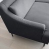Bequemes 3-Sitzer Design Stoff Sofa, 200 cm in schwarz mit Metallfüßen Egbert  Eigenschaften
