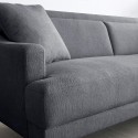 Bequemes 3-Sitzer Design Stoff Sofa, 200 cm in schwarz mit Metallfüßen Egbert  Preis