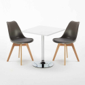 Weiß Quadratisch Tisch und 2 Stühle Farbiges Polypropylen-Innenmastenset Nordica Cocktail Kosten