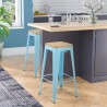 stuhl hoch bar küche metall industriell oben h78cm holz steel up wood Rabatte