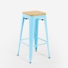 stuhl hoch bar küche metall industriell oben h78cm holz steel up wood Modell