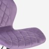Moderner, verstellbarer Küchen-Barhocker aus Samtstoff Jersey 