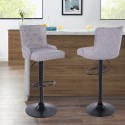 Verstellbarer Küchen- und Barhocker aus Stoff modernes Design Scranton Rabatte