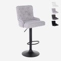 Verstellbarer Küchen- und Barhocker aus Stoff modernes Design Scranton Aktion