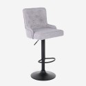 Verstellbarer Küchen- und Barhocker aus Stoff modernes Design Scranton Modell