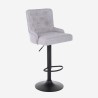 Verstellbarer Küchen- und Barhocker aus Stoff modernes Design Scranton Modell