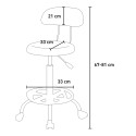 Ergonomisch verstellbarer Bürohocker für Kosmetikerinnen Kurili Maße