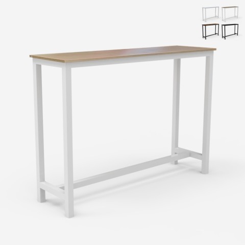Hoher Tisch 140x37x100cm Barhocker Küche Konsole Regal Edebel Aktion