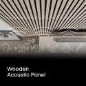 4 x Akustikpaneele 240x60cm aus Holz Eiche für Wand und Decke Kover-O Rabatte
