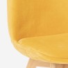 Skandinavischer Designstuhl aus Samt Holz mit Kissen für Küchen Bars Restaurant Dolphin Lux Kauf