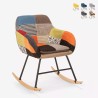 Schaukelstuhl in modernem Patchwork Design aus Stoff Woodpecker Aktion