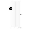 4 x Akustikpaneele aus Holz 240x60cm für Wand Design Dunkles Nussbaum Kover-NS Auswahl
