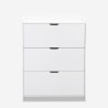 Moderne platzsparender schmaler Schuhschrank mit 3 Kipptüren Shong Auswahl