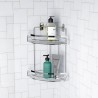 Eck-Duschablage aus Stahl, zweistufig, für Badezimmer Compact Verkauf