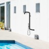Moderne Wanddusche aus schwarzem, mattem Edelstahl mit Handbrause Arborea Angebot