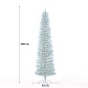 Künstlicher verschneiter Weihnachtsbaum 180 cm grün schlank Schnee Mikkeli  Rabatte