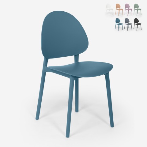 Moderner Stuhl für Küche, Terrasse und Esszimmer aus Polipropylen - Gladys Aktion